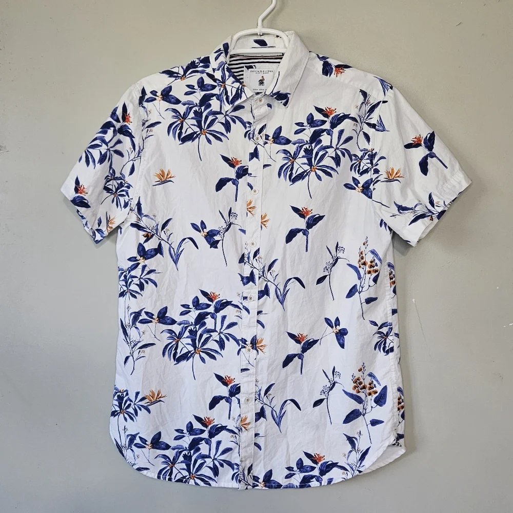💛💙Denim & Flower‎ Ricky Singh Shirt Size M 100% Cotton 💙🤎